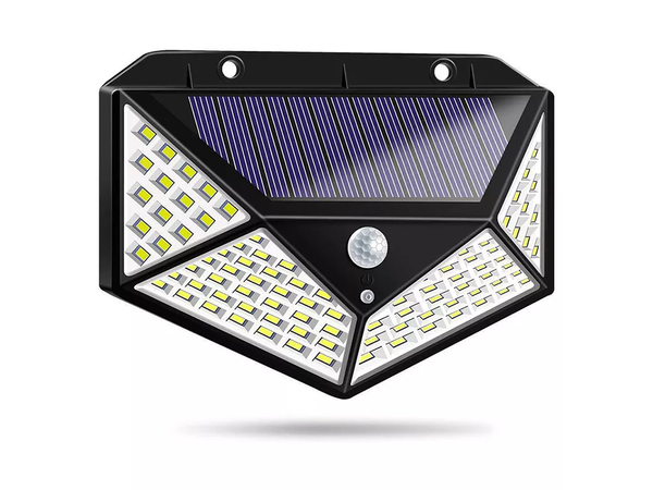 Lampe solaire 100 led avec capteur de mouvement crépusculaire