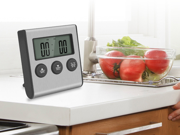 Termómetro con sonda térmica para cocinar carne ahumada