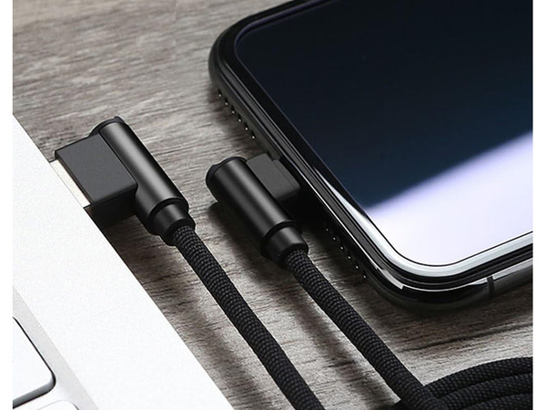Usb-c typ c úhlový nabíjecí kabel qc k telefonu 1m