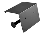 Porte-papier hygiénique avec tablette téléphone noir loft wc acier
