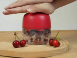 Dénoyauteur pour cerises, cerises noires et olives avec récipient, presse-noyaux manuel