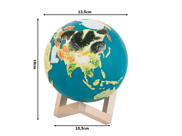Lampe de nuit globe 3d rgb globe light avec télécommande 20 modes tactiles pour enfants