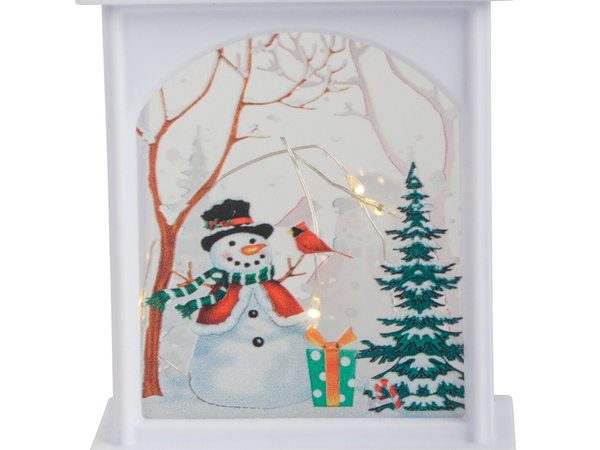 Lanterne de noël décoration lanterne led décoration vitrail lanterne bonhomme de neige