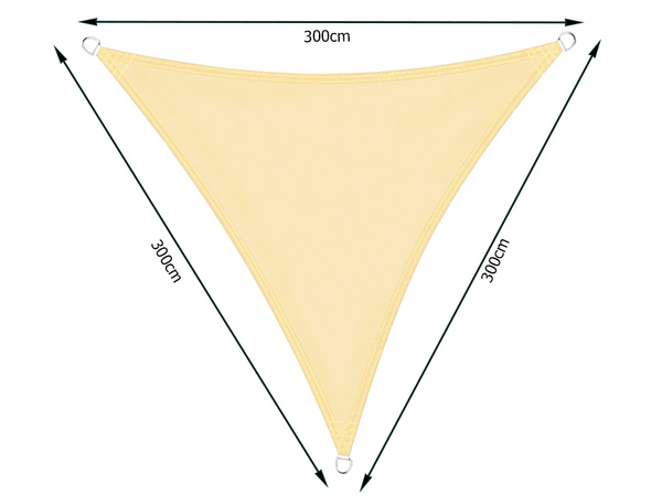 3x3x3m waterproof garden sunshade triangle