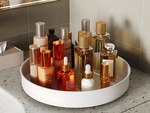 Organisateur de plateau pivotant plateau universel 25cm cuisine salle de bain épices blanc