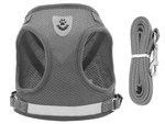 Tirantes pressureless arnés de paseo para perro gato conejo suave fuerte reflector s