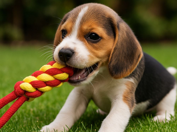 Dog chew toy tug rope braided rope