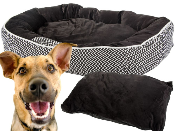 Hundebett weiches bequemes flauschiges plüschbett mit kissen