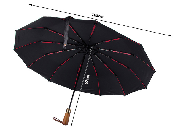 Regenschirm klappschirm automatisch schwarz unisex elegant gross dezent