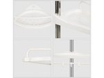 Estante esquinero baño ducha estante telescópico blanco 4 niveles