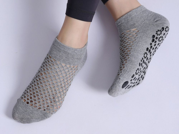 Chaussettes de yoga anti-dérapantes en coton respirant 36-40