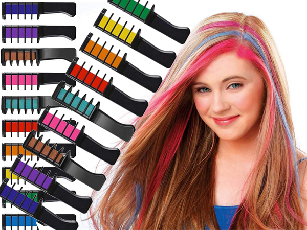 Crayon de teinture lavable pour cheveux 10pcs
