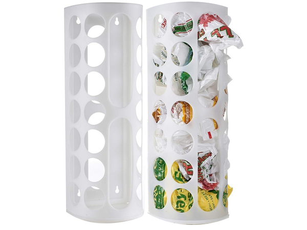 Plastmasas maisiņu organizators universāls balts plastmasas maisiņiem