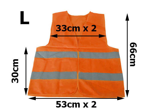 Reflective safety waistcoat orange