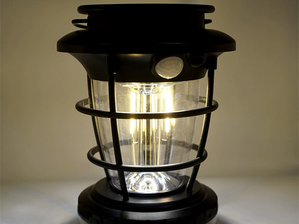 Lampa solarna kempingowa latarnia ogrodowa led usb czujnik ruchu zmierzchu