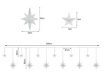 Luces guirnalda estrellas luz cortina 138 led