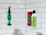 Loft corner bathroom shower shelf hanging hook white