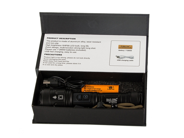 Taktična svetilka bailong cree led xhp160 cob power