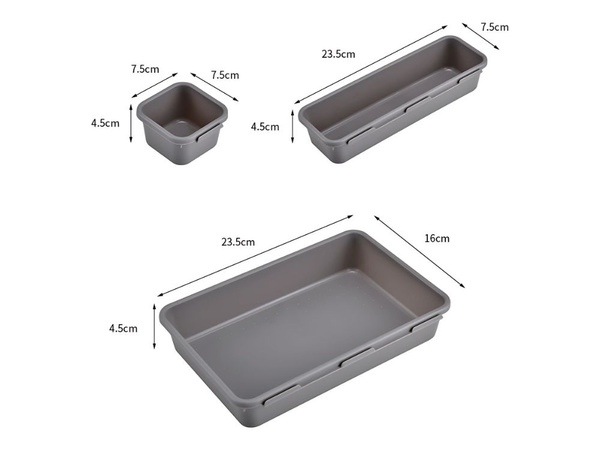 Organizator set 8pc trinket tăvi de plastic sertar cutii