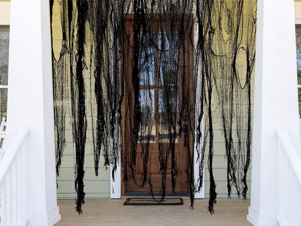 Artificiale mari negru păianjen web halloween decor 2 bucăți