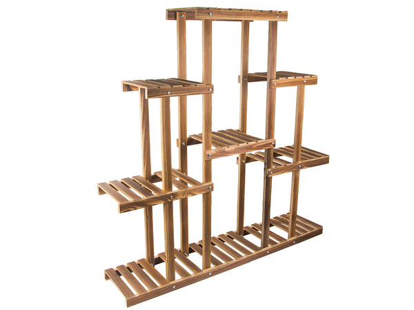 Jardinera alta jardinera de madera estanteria de 3 niveles