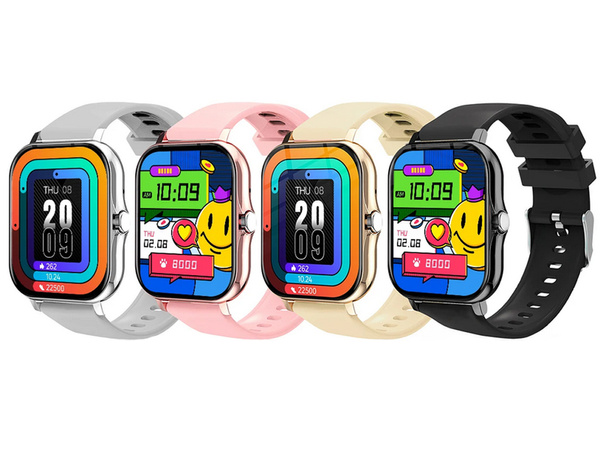 Smartwatch dámske hodinky pánske hodinky s gumovým remienkom športové bluetooth hovory