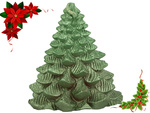 Vela arbol de navidad vela caja de navidad decorativa
