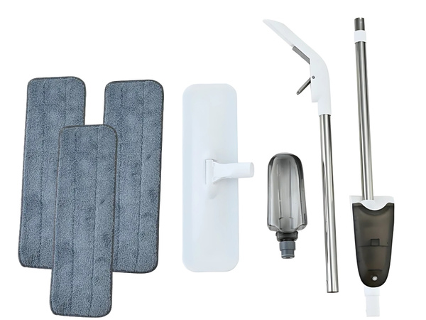 Mop flat cu sprayer 120cm 350ml +3 pacheturi de microfibre