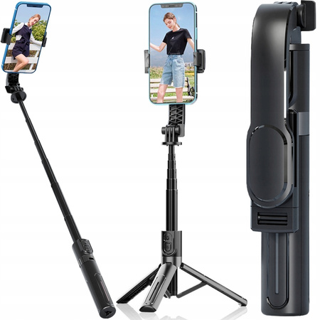 Suport pentru telefon selfie stick tripod telecomandă bluetooth 90 cm