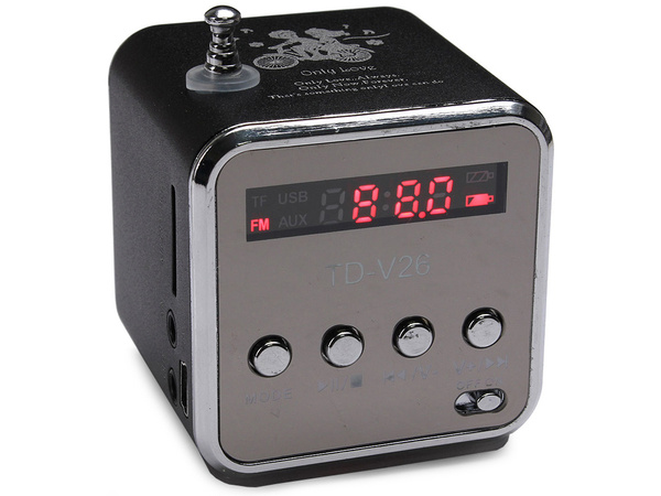 Bezdrôtový reproduktor prenosné mini rádio fm led bluetooth mobilné microsd