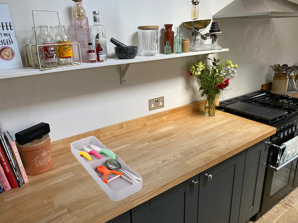 Virtuves organizators galda piederumu atvilktnes konteineram