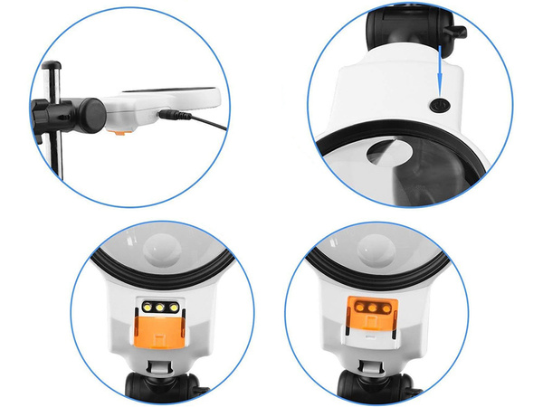 Kit de soldadura tercera mano lupa soporte led
