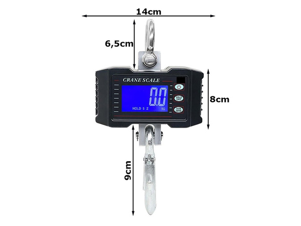 Závěsné skladovací váhy 500 kg lcd displej baterie