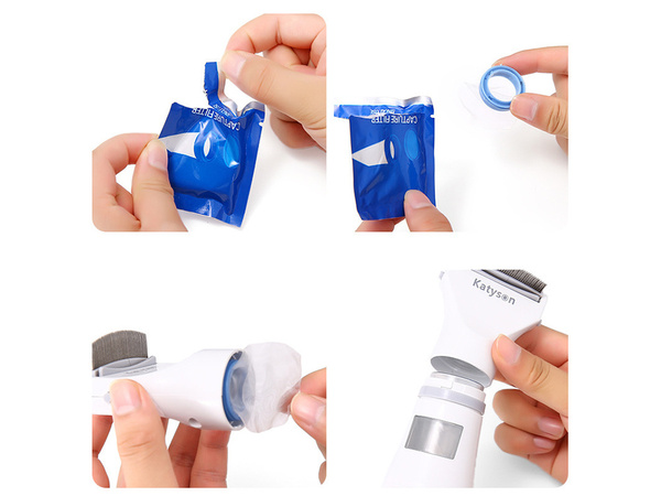 Pieptene pentru păduchi nits filtru electric aspirator