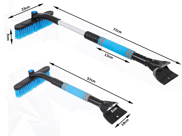 Scraper brush telescopic brush folding for car windows snow ice