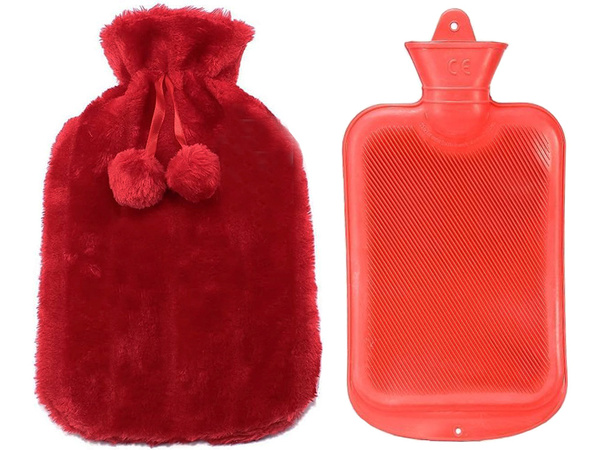 Plüšš kummist termofor soojendaja suur kattes pehme karvkate