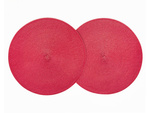 Plato redondo mantel individual cocina mantel a cuadros burdeos