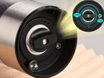 Electric salt and pepper grinder with adjustable coarseness control