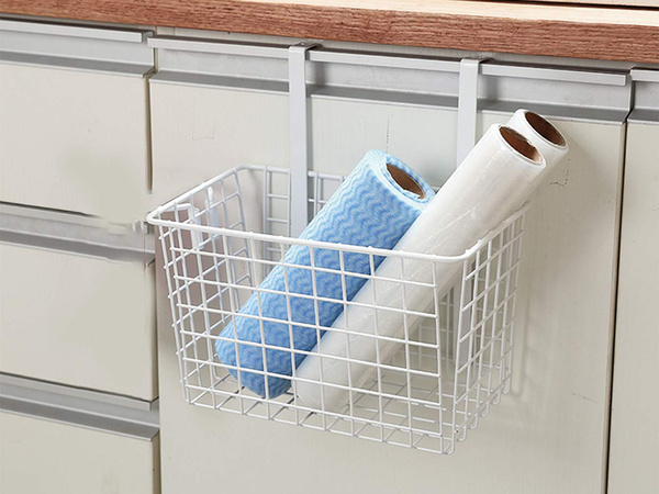 Panier métal organisateur de porte étagère de cuisine suspendue