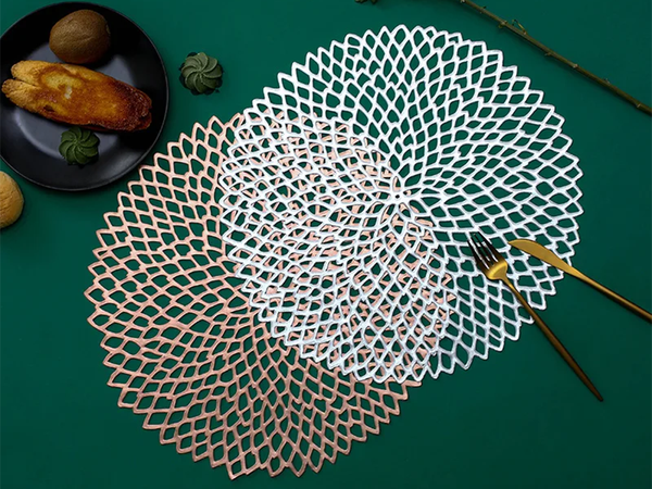 Tapis de table de cuisine rond tapis de table décoratif ajouré