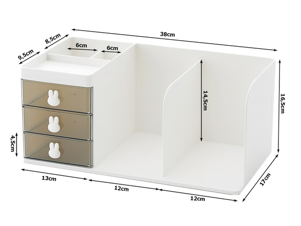 Armoire à outils organiseur de bureau étagères pour livres petits objets tiroirs