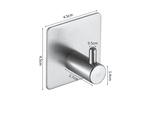Self-adhesive bathroom hooks 4pcs without drilling