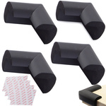Surface de coin d'ameublement pour canaux d'ameublement stickers noirs x4