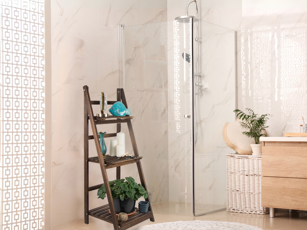 Kwietnik stojący drewniany na kwiaty drabinka trzy półki regał na rośliny