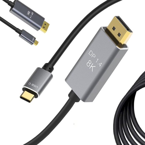 Displayport usb typ-c 1.4 video audio usb-c 8k 4k 2k kabel 1,8 m