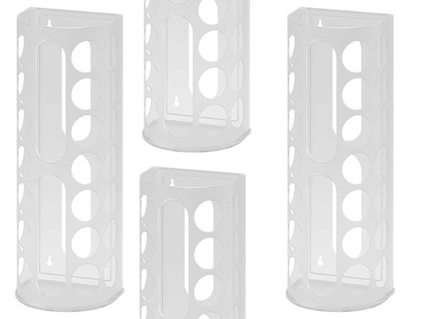 Plastikinių maišelių organizatorius universalus baltas plastikiniams maišeliams