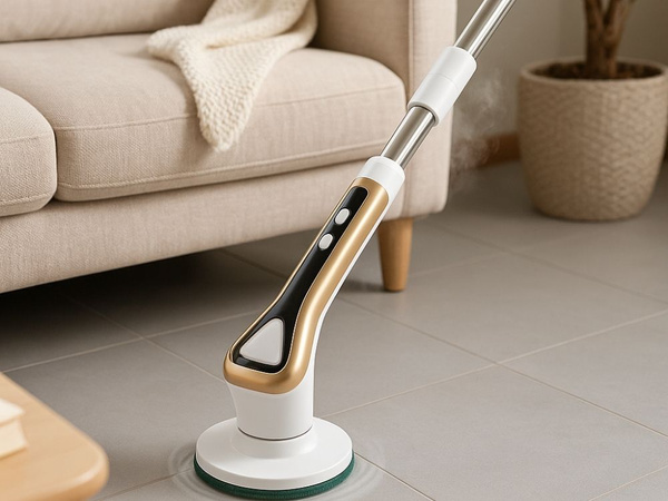 Electric rotating brush for tile grout mop set of attachments battery