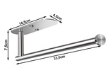 Kitchen paper towel holder adhesive metal silver loft