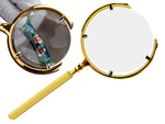 Reading magnifying glass manual magnifying glass gold magnification 6x