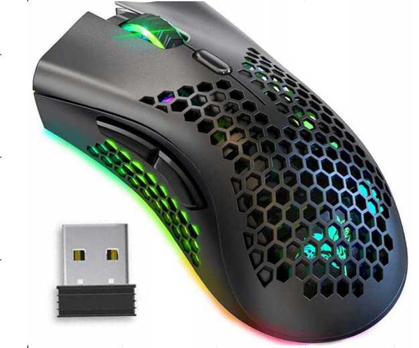 2,4 ghz bezdrôtová laptopová myš optický senzor iluminácia